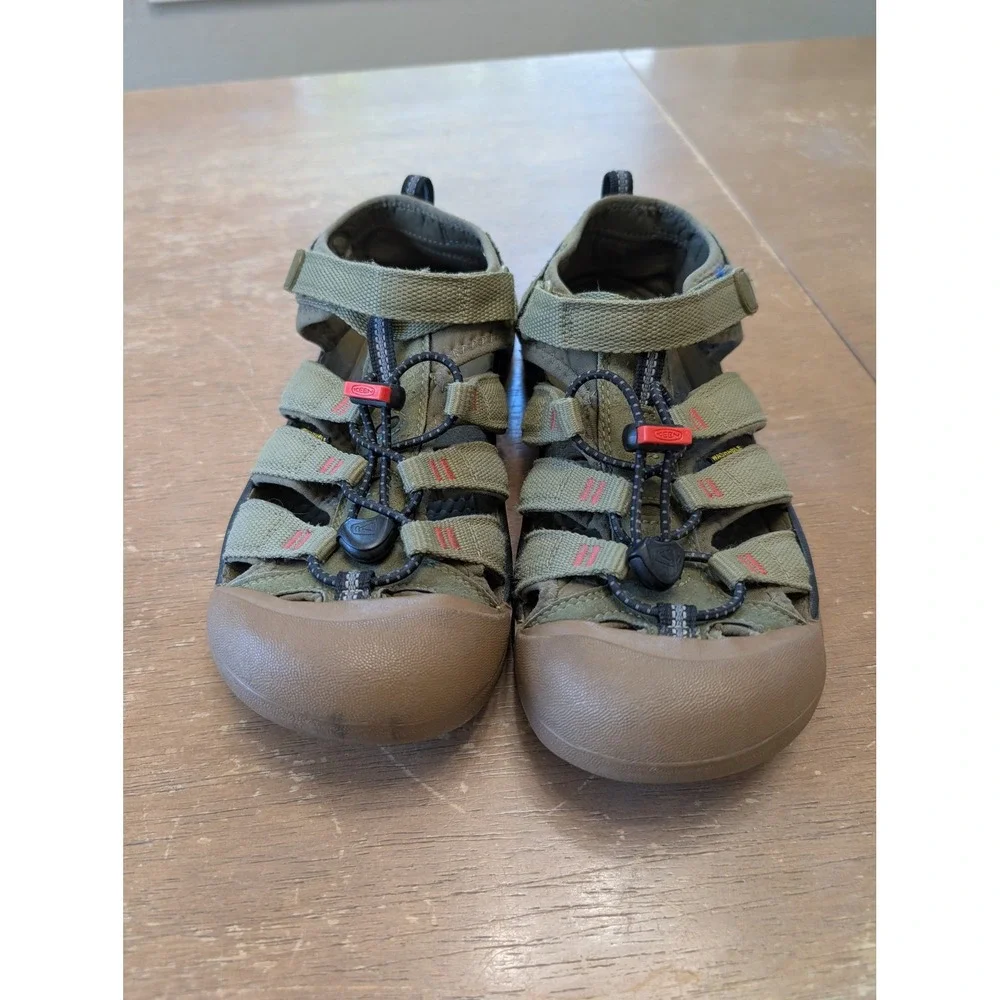 KEEN Newport H2 Kids Sport Sandals Olive Green Tan Size 6‎ Big Kid Hiking Water